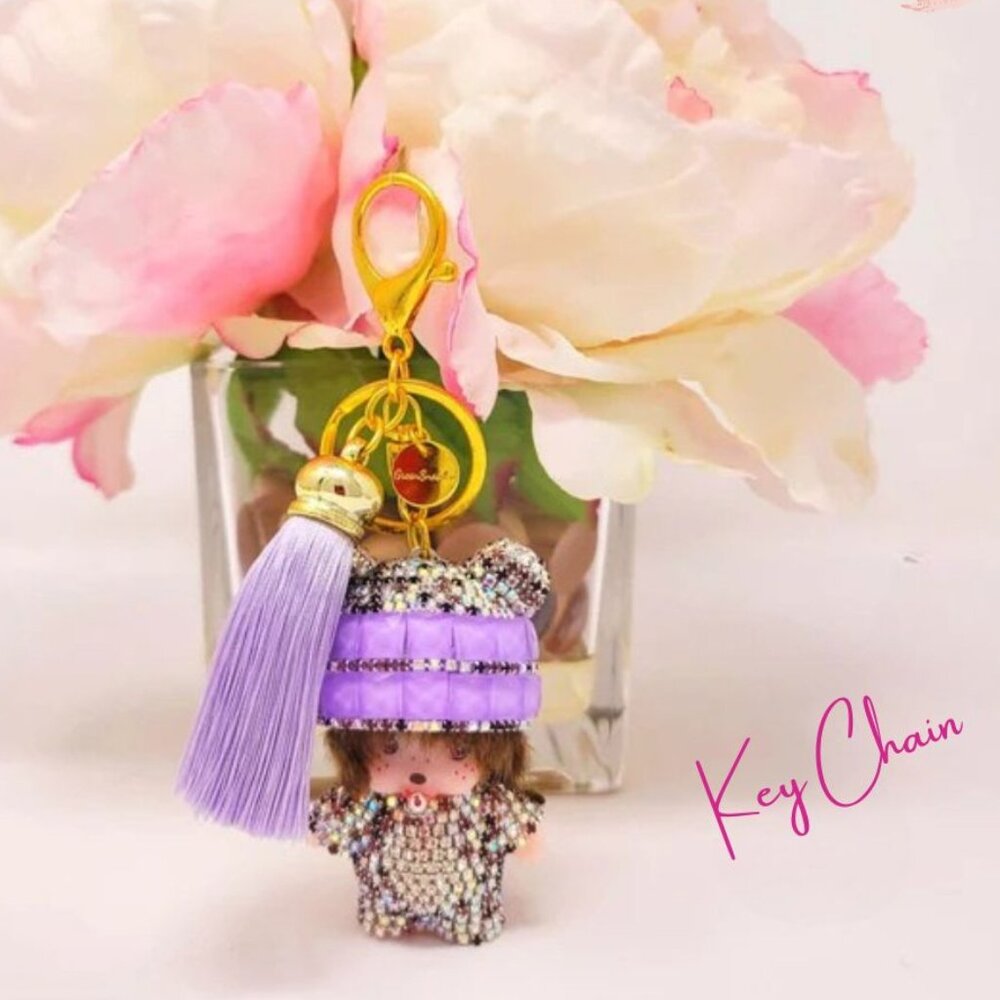 Greensnooker, Keychain, Cute Monchichi with Tassel